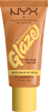 NYX PROFESSIONAL MAKEUP Buttermelt Glaze,tint do twarzy, SPF 30, Almond Butta,przód