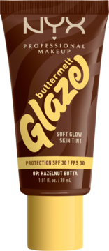 NYX PROFESSIONAL MAKEUP Buttermelt Glaze,tint do twarzy, SPF 30, Hazelnut Butta,przód