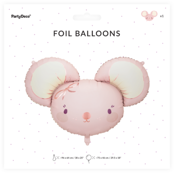 PARTYDECO ,balon foliowy, Myszka, 75 x 46 cm,przód