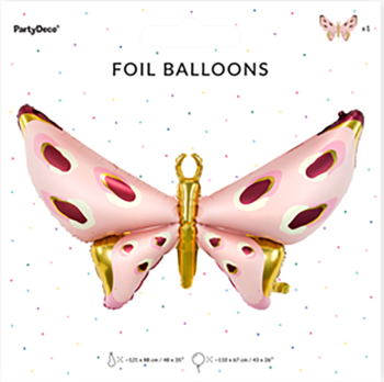 PARTYDECO ,balon foliowy, Motyl, 110 x 67 cm,przód