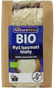 NATURAVENA ,ryż basmati, biały, bezglutenowy, Bio,przód