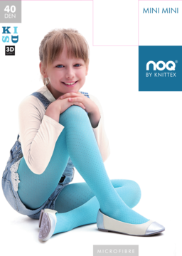 KNITTEX Kids ,rajstopy, 40 den, Mini Mini, Bianco, rozm. 128-134,przód