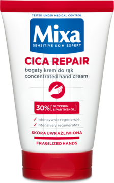 MIXA Cica Repair ,krem do rąk intensywnie regenerujący,przód