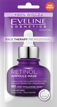 EVELINE COSMETICS Face Therapy Professional Retinol,maseczka do twarzy, redukcja zmarszczek i przebarwień,przód