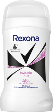 REXONA Invisible Pure,antyperspirant w sztyfcie, 48h,przód
