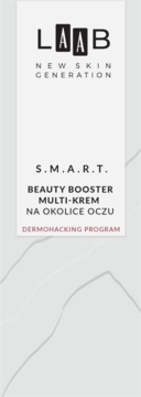 AA LAAB S.M.A.R.T. Multi-krem pod oczy DERMOHACKING PROGRAM, widok karty produktowej z logo.