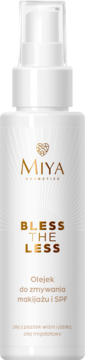 MIYA COSMETICS Bless The Less ,olejek do demakijażu, usuwa makijaż i oczyszcza skórę z kremów SPF,przód