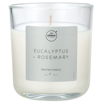 AROMA HOME Simplicity ,świeca zapachowa w szkle, Eucalyptus & Rosemary,przód