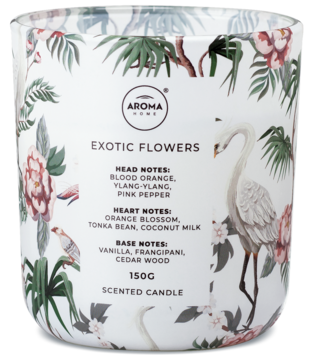 AROMA HOME Wild ,świeca zapachowa w szkle, Exotic Flower,przód