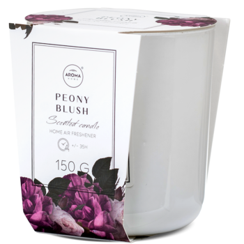 AROMA HOME Perfume ,świeca zapachowa w szkle, Peony Blush,przód