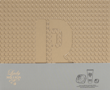 PACO RABANNE Lady Million ,zestaw dla kobiet, woda perfumowana 80 ml + balsam do ciała 100 ml + woda perfumowana 5 ml,przód