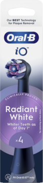 ORAL-B iO Radiant White,końcówki wymienne do szczoteczki elektrycznej,przód
