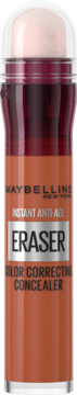 Pomarańczowy korektor Maybelline Instant Anti-Age Eraser z aplikatorem gąbkowym, widok z przodu.
