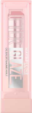 Maybelline New York Lifter Glaze Oil Balm, różowy, przezroczysty balsam do ust, widok z przodu.