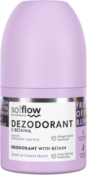 SO!FLOW BY VIS PLANTIS ,dezodorant w kulce, z betainą, zapach Owoców leśnych,przód