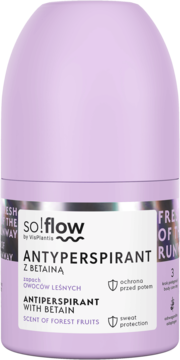 SO!FLOW BY VIS PLANTIS ,antyperspirant w kulce, z betainą, zapach Owoców leśnych,przód