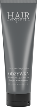 HAIR EXPERT Linia Profesjonalna ,odżywka do włosów regenerująca, z keratyną i olejem arganowym,przód
