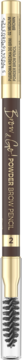 Eveline Brow&GO pudrowa kredka do brwi Medium Brown, złoto-brązowa, pionowy widok z przodu.