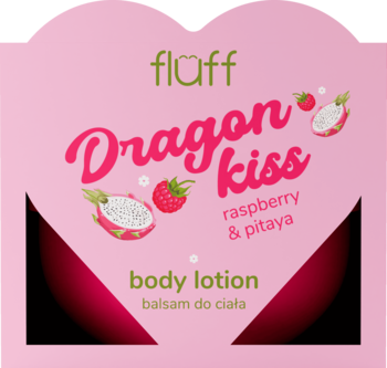 FLUFF Dragon Kiss ,balsam do ciała, Malina i Pitaja,przód
