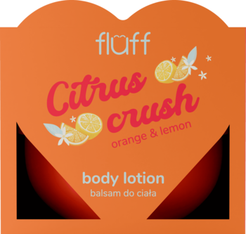 FLUFF Citrus Crush ,balsam do ciała, Pomarańcza i Cytryna,przód
