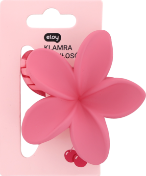 ELOY ,klamra do włosów, Ciemny Róż, Plumeria,przód