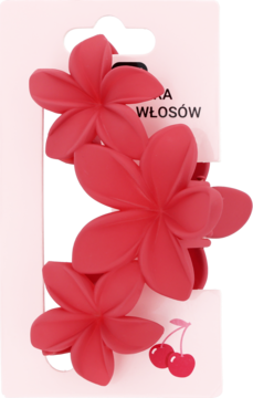 ELOY ,klamra do włosów, Bordowa, Plumerie,przód