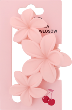 ELOY ,klamra do włosów, Jasny Róż, Plumerie,przód
