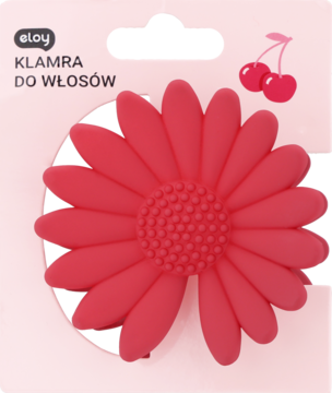 ELOY ,klamra do włosów, Bordowa, Stokrotka,przód