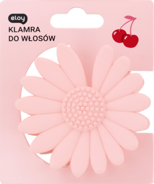 ELOY ,klamra do włosów, Jasny Róż, Stokrotka,przód