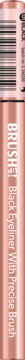 Czarny eyeliner Brush UP! w metalicznej, różowo-złotej tubce z rozmytym tekstem i kodem kreskowym.