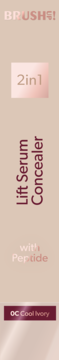 Brush UP! Lift Serum Concealer 2w1 z peptydem 0C Cool Ivory, pionowy widok opakowania.