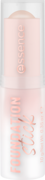Essence Foundation Stick, matujący, średnio jasny beż. Produkt pionowo, z logo Essence i tekstem 'FOUNDATION Stick'.