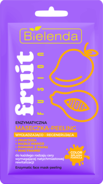 BIELENDA Fruit Fusion ,maseczka-peeling do twarzy, enzymatyczna, wygładzająco-regenerująca,przód