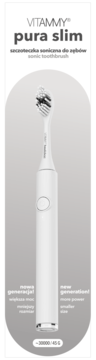 VITAMMY Pura Slim ,szczoteczka soniczna, Biała,przód