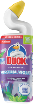 DUCK ,żel do czyszczenia toalet, Virtual Violet,przód