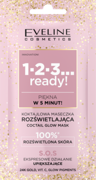 EVELINE COSMETICS 1·2·3...Ready! ,maseczka do twarzy, rozświetlająca,przód