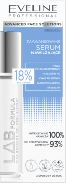 EVELINE COSMETICS Advanced Face Solutions LAB Formula,serum do twarzy, nawilżające,przód