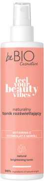 BEBIO COSMETICS Feel Your Beauty Vibes ,tonik do twarzy, rozświetlający,przód