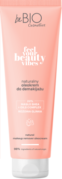 BEBIO COSMETICS Feel Your Beauty Vibes ,oleokrem do demakijażu twarzy, naturalny,przód