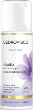 UZDROVISCO Balance ,pianka do mycia twarzy, oczyszczająca, na niedoskonałości,przód