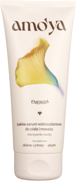 AMO'YA Energia ,lekkie serum do ciała, wielozadaniowe,przód