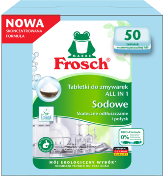 FROSCH ,tabletki do zmywarki, All in 1, Sodowe,przód