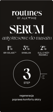 ROUTINES BY ALKMIE ,serum olejowe do masażu twarzy, szyi i dekoltu, antystresowe,przód