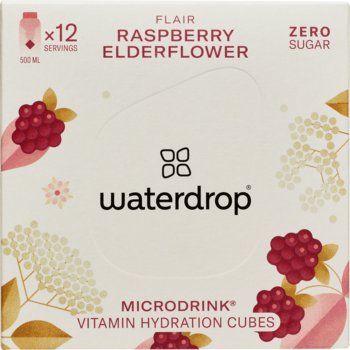 WATERDROP ,kostki musujące do wody, Raspberry Elderflower,przód