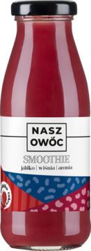 NASZ OWOC ,smoothie, Jabłko, Wiśnia, Aronia,przód