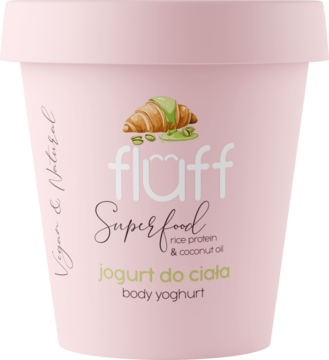 FLUFF Superfood ,jogurt do ciała, nawilżający, Pistacja,przód