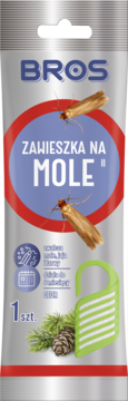 BROS ,zawieszka do zwalczania moli odzieżowych, Cedr,przód