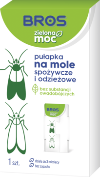 BROS Zielona Moc ,pułapka na mole spożywcze i odzieżowe, bez zapachu,przód
