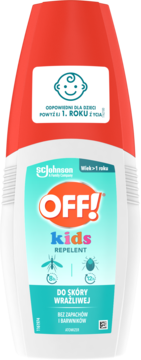 OFF! Kids ,repelent atomizer, dla dzieci powyżej 1. roku życia, do skóry wrażliwej,przód