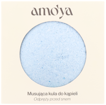 AMO'YA Odpoczynek ,musująca kula do kąpieli, Jaśmin, Mirabelka,przód